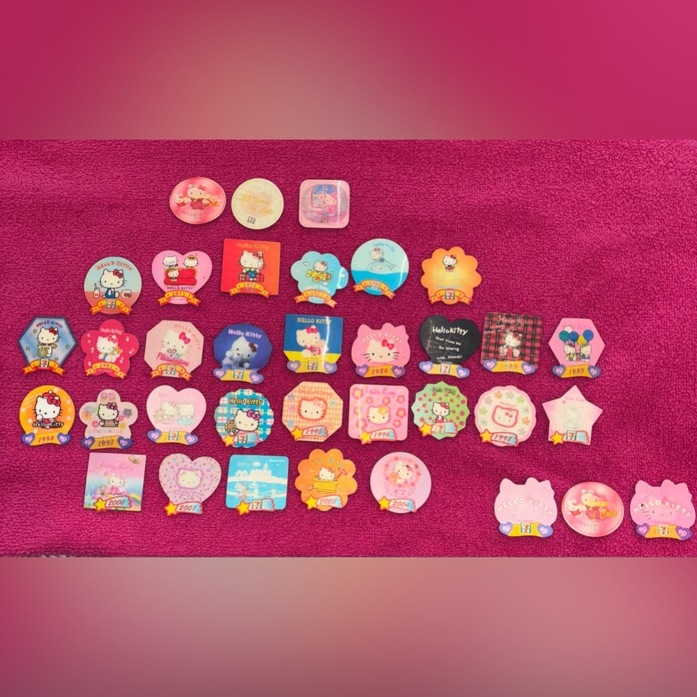 Sanrio Hello Kitty 711 Collectable Magnets - 35 Count - 30th Anniversary Year